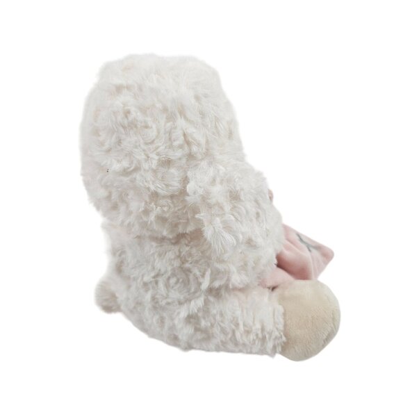 Demdaco Lamb Plush Sings Pink Blanket Embroidered Cross Jesus Loves Me Sheep - Picture 7 of 9